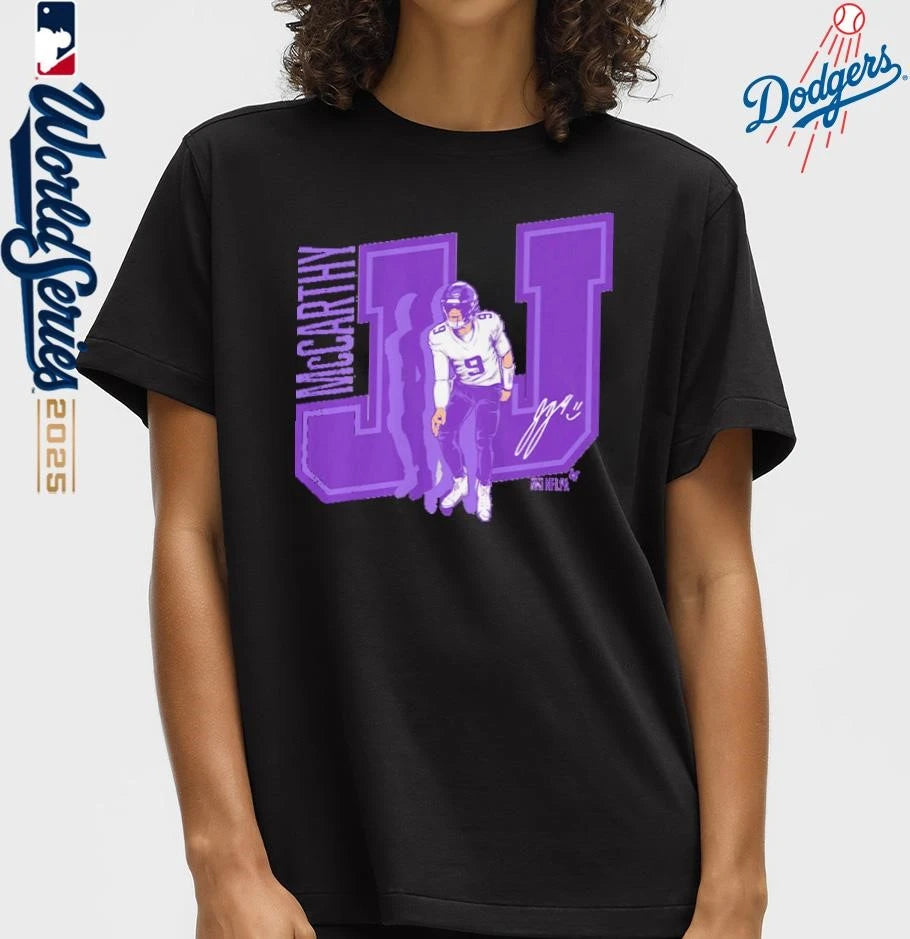 Official J.J. McCarthy Griddy T-Shirt