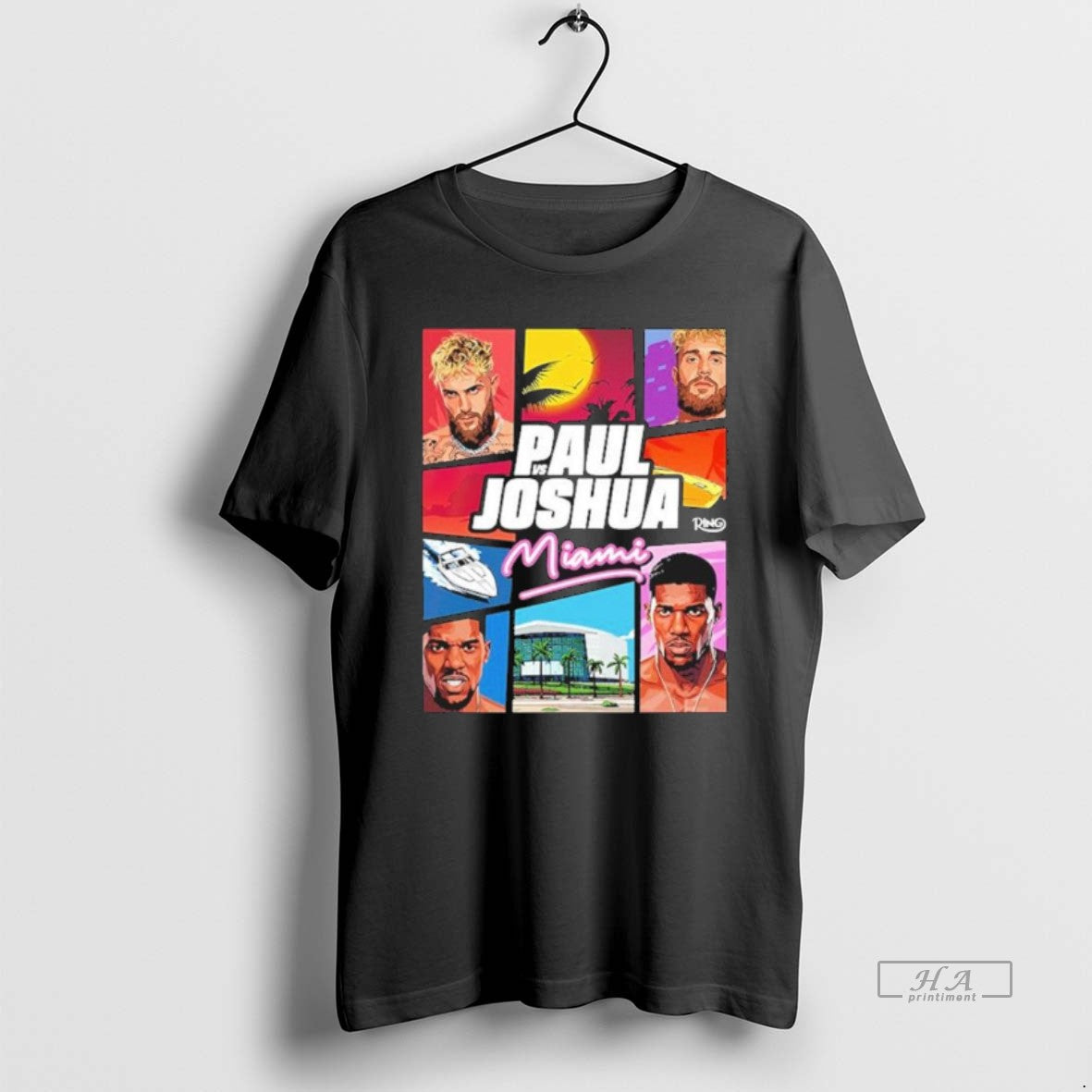 Official Jake Paul Vs Anthony Joshua Match Showdown Vice City In Miami T-Shirts, Hoodie, Sweatshirt | HypeCrazeTee.com