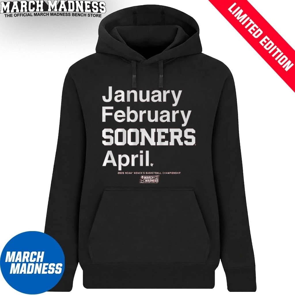 Official January February Oklahoma Sooners April 2026 NCAA Women’s March Madness Shirt