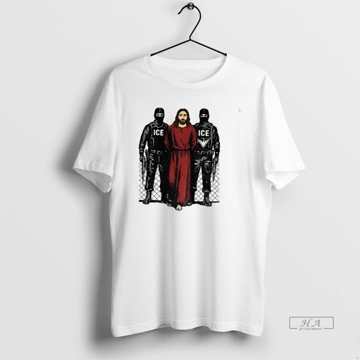 Official Jesus Arrested By Ice Anti Ice Political Christian Protest T-Shirts, Hoodie, Sweatshirt | HypeCrazeTee.com