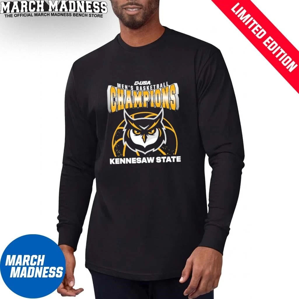 Official KSU Owls C-USA Men’s Basketball Champions T-Shirt