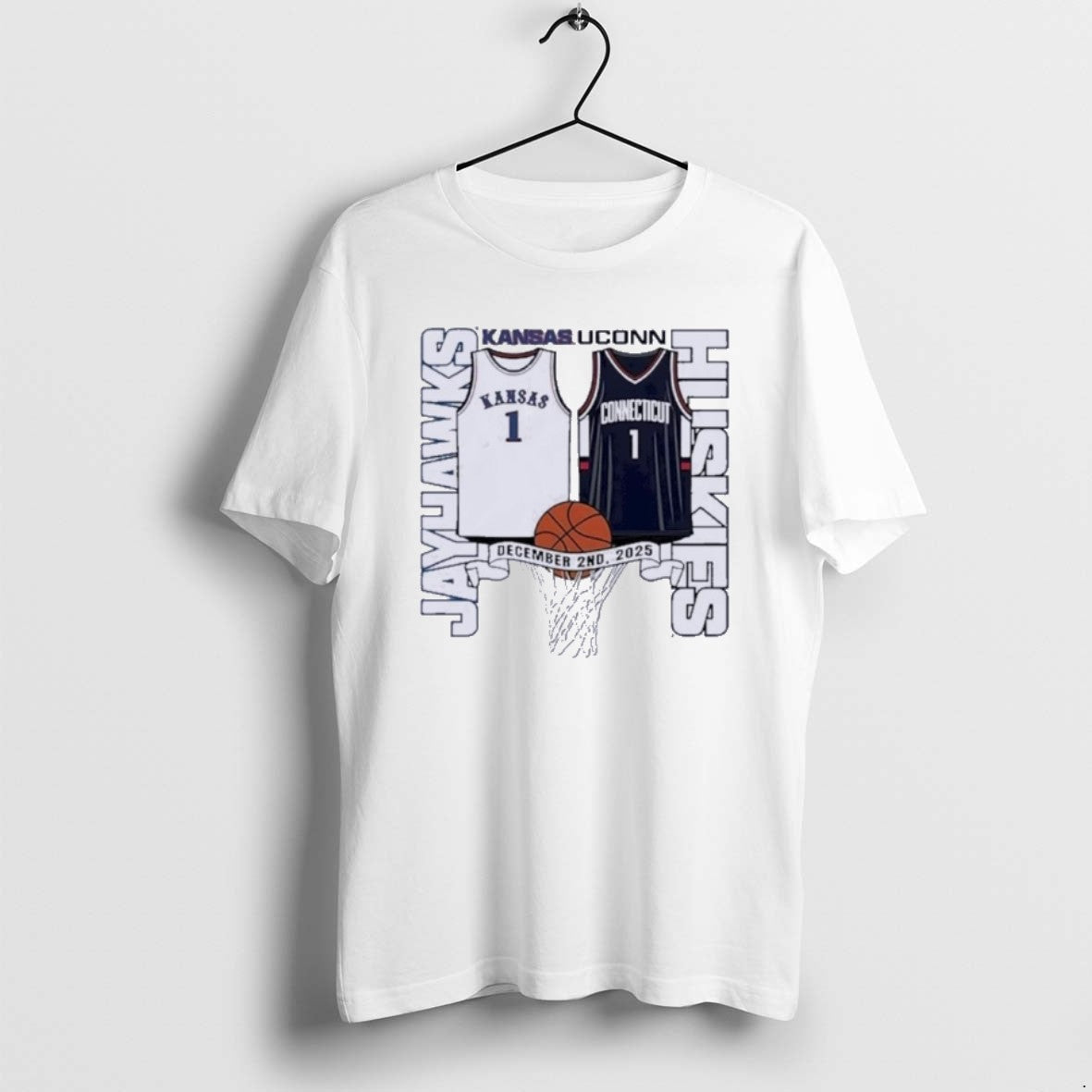 Official Kansas Jayhawks Vs Uconn Huskies Basketball 2025 Gameday T-Shirts, Hoodie, Sweatshirt | HypeCrazeTee.com