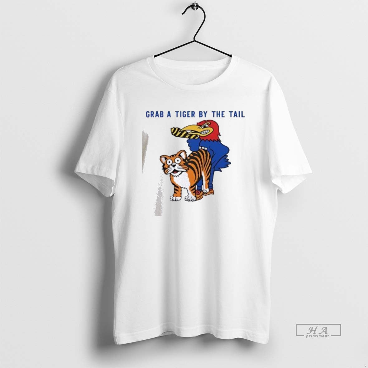 Official Kansas Vs Missouri Rivalry Grab A Tiger By The Tail T-Shirts, Hoodie, Sweatshirt | HypeCrazeTee.com