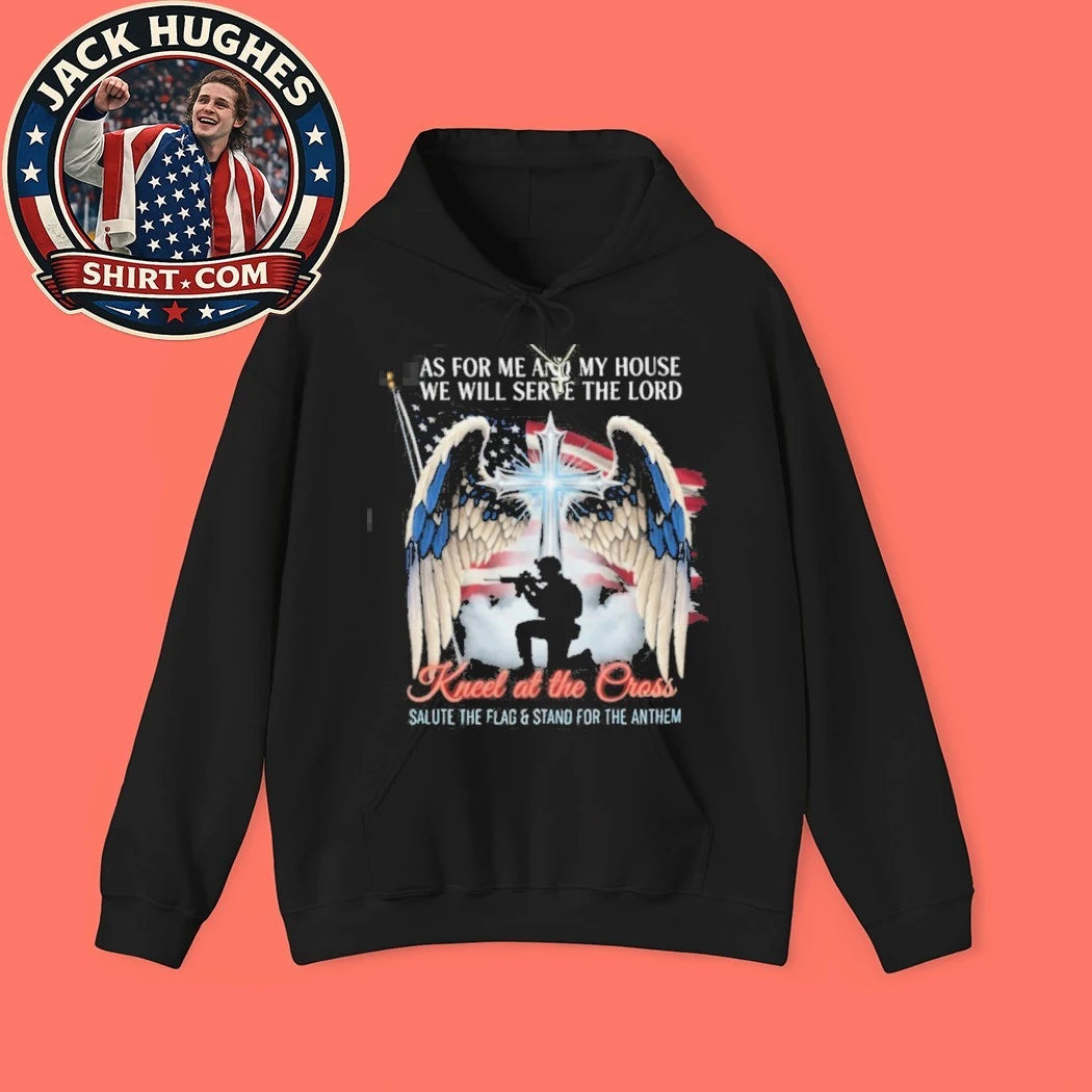 Official Kneel At The Cross Stand For The Anthem Religious Patriotic Soldier Shirt
