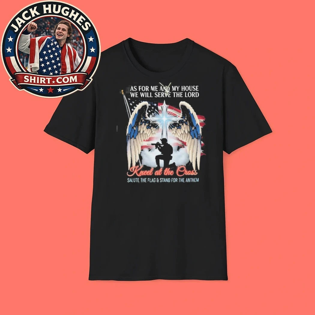 Official Kneel At The Cross Stand For The Anthem Religious Patriotic Soldier Shirt