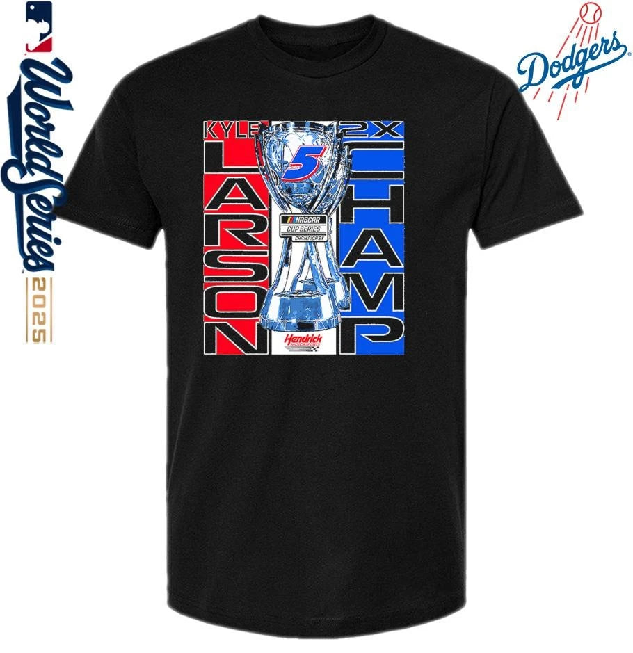 Official Kyle Larson Hendrick Motorsports Team Collection Two-Time NASCAR Cup Series Champion Lifestyle T-Shirt