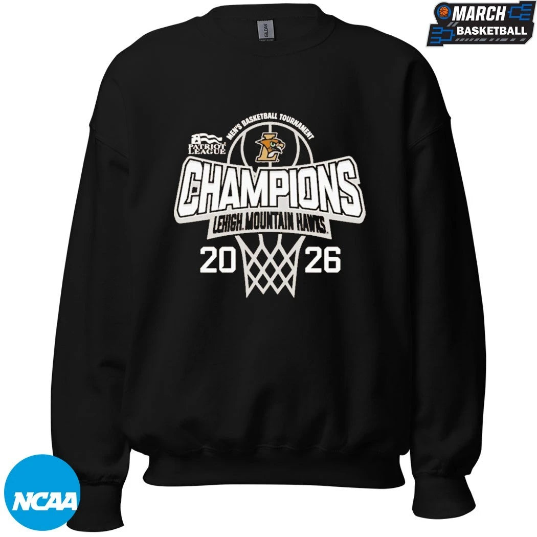 Official Lehigh Mountain Hawks University 2026 Patriot League Men’s Basketball Tournament Champions Shirts