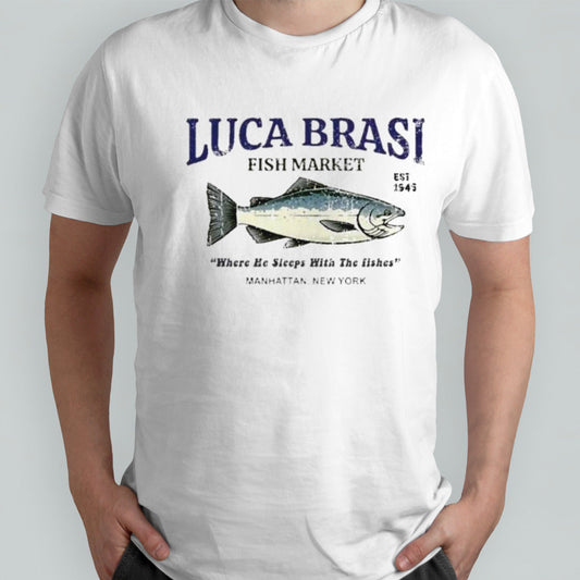 Official Luca Brasi Fish Market The Godfather Est 1945 Fishing Shirt