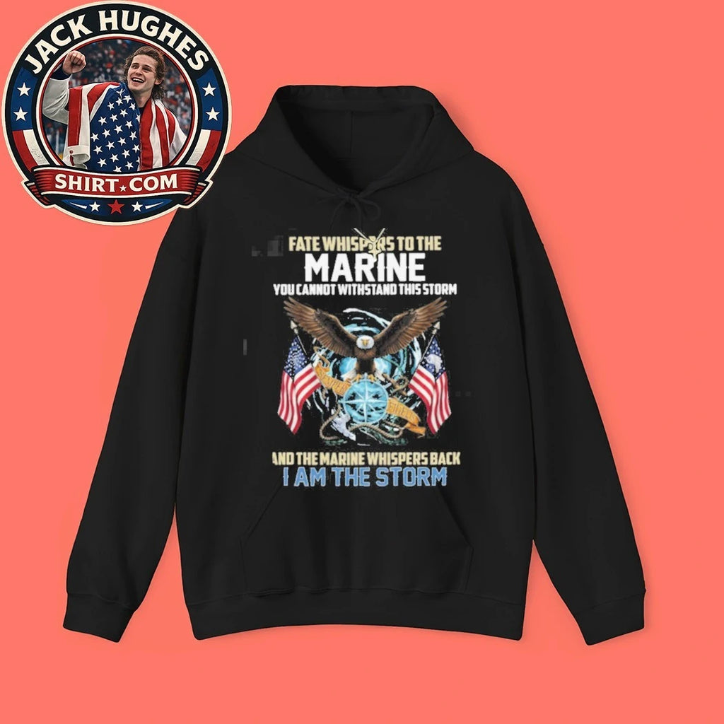 Official Marine Corps I Am The Storm Semper Fidelis Eagle Amp Compass Shirt