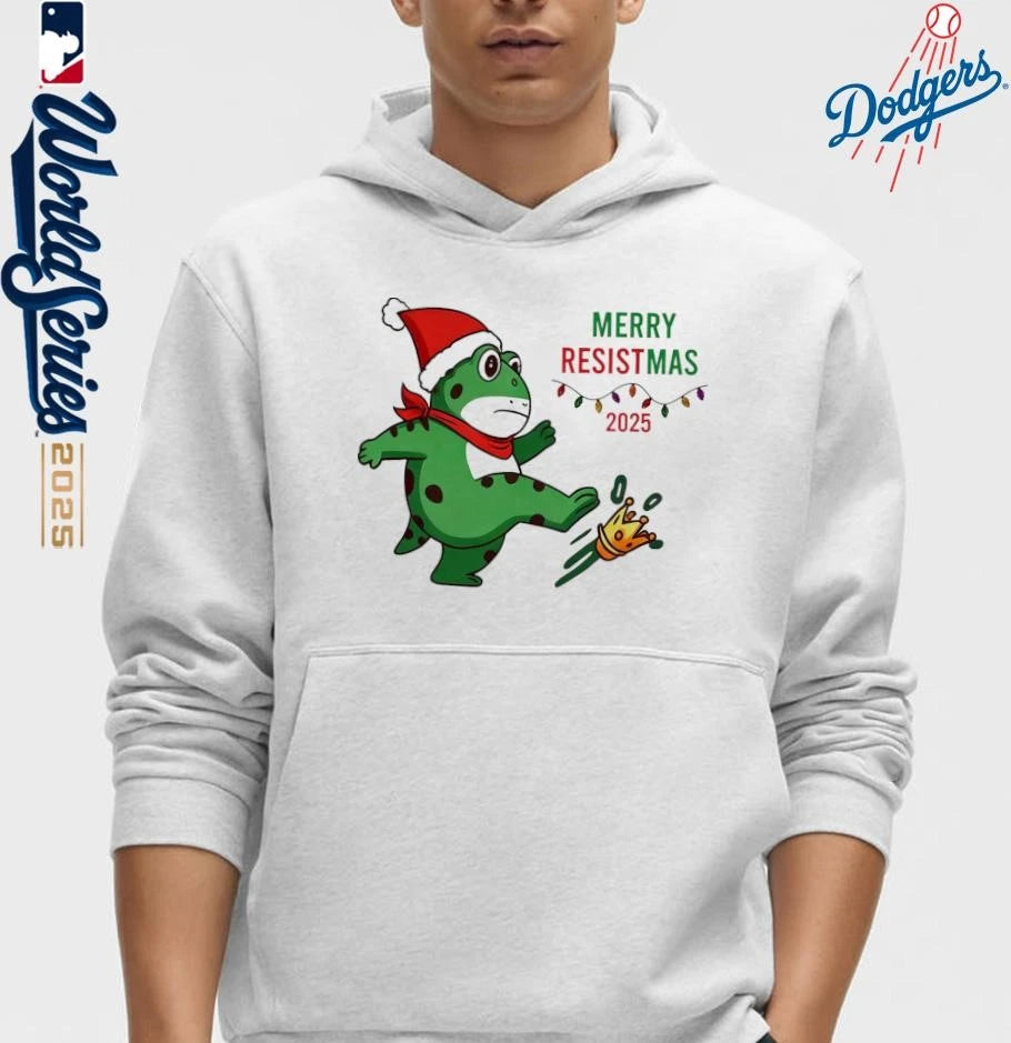 Official Merry Resistmas Portland Frog No King T-Shirt