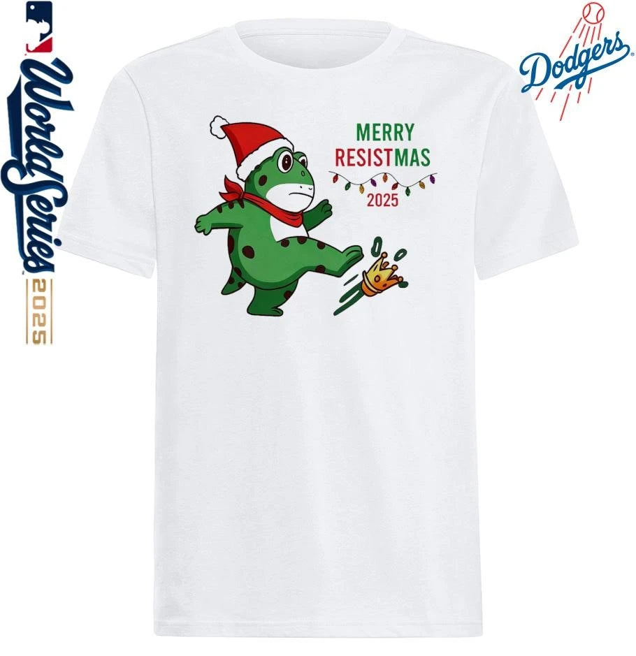 Official Merry Resistmas Portland Frog No King T-Shirt
