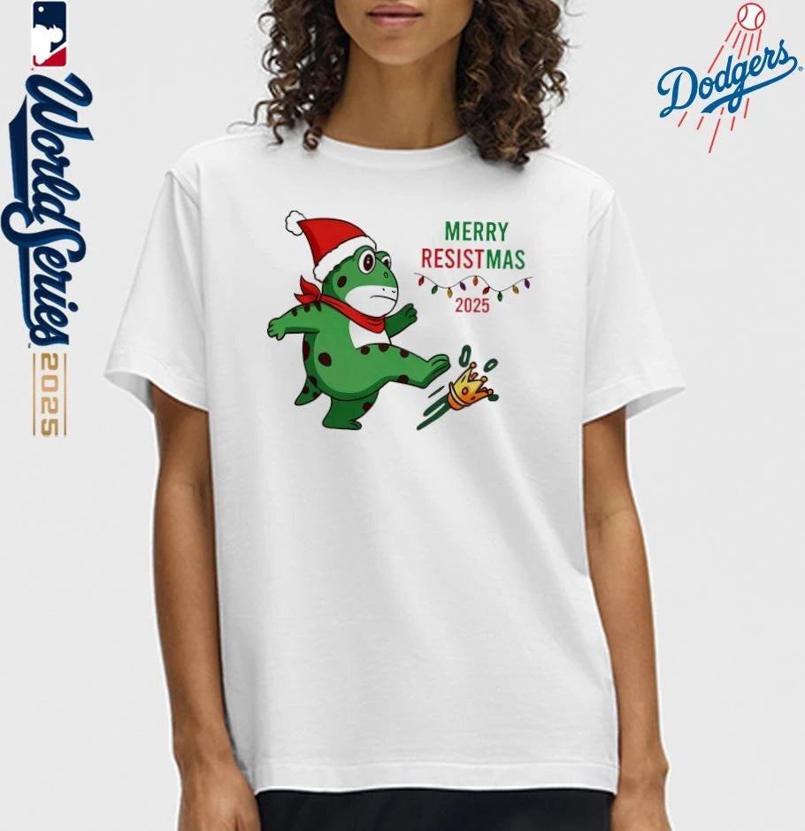 Official Merry Resistmas Portland Frog No King T-Shirt