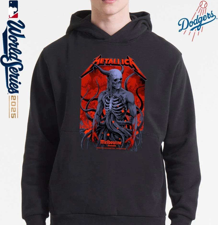 Official Metallica Ken Taylor’s M72 Melbourne Pop-Up Shop exclusive poster Merch T-Shirt