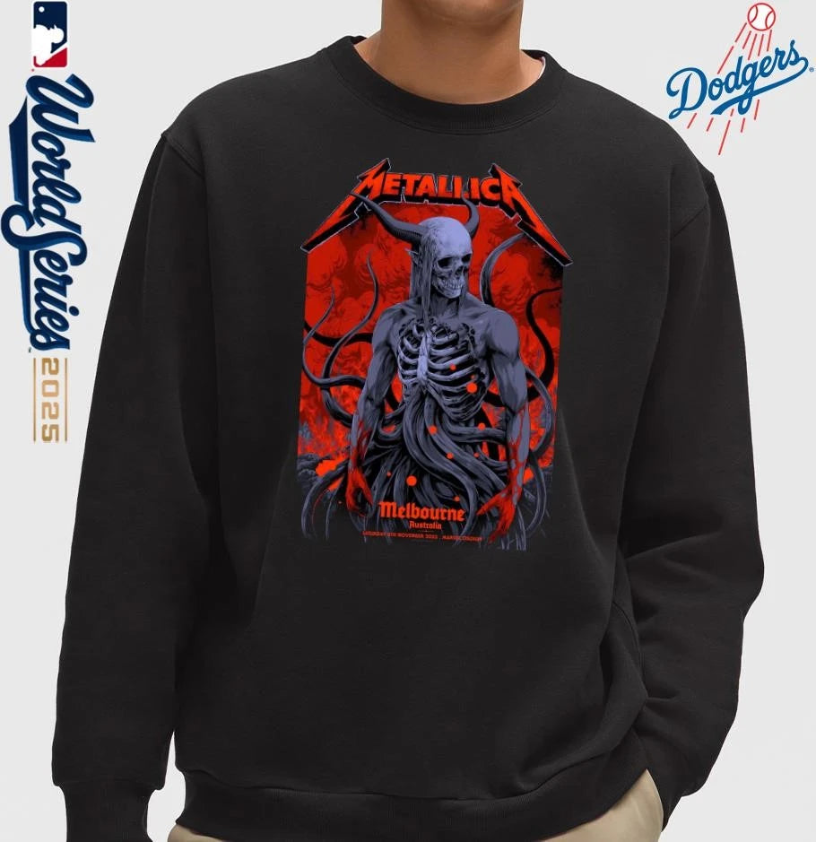 Official Metallica Ken Taylor’s M72 Melbourne Pop-Up Shop exclusive poster Merch T-Shirt