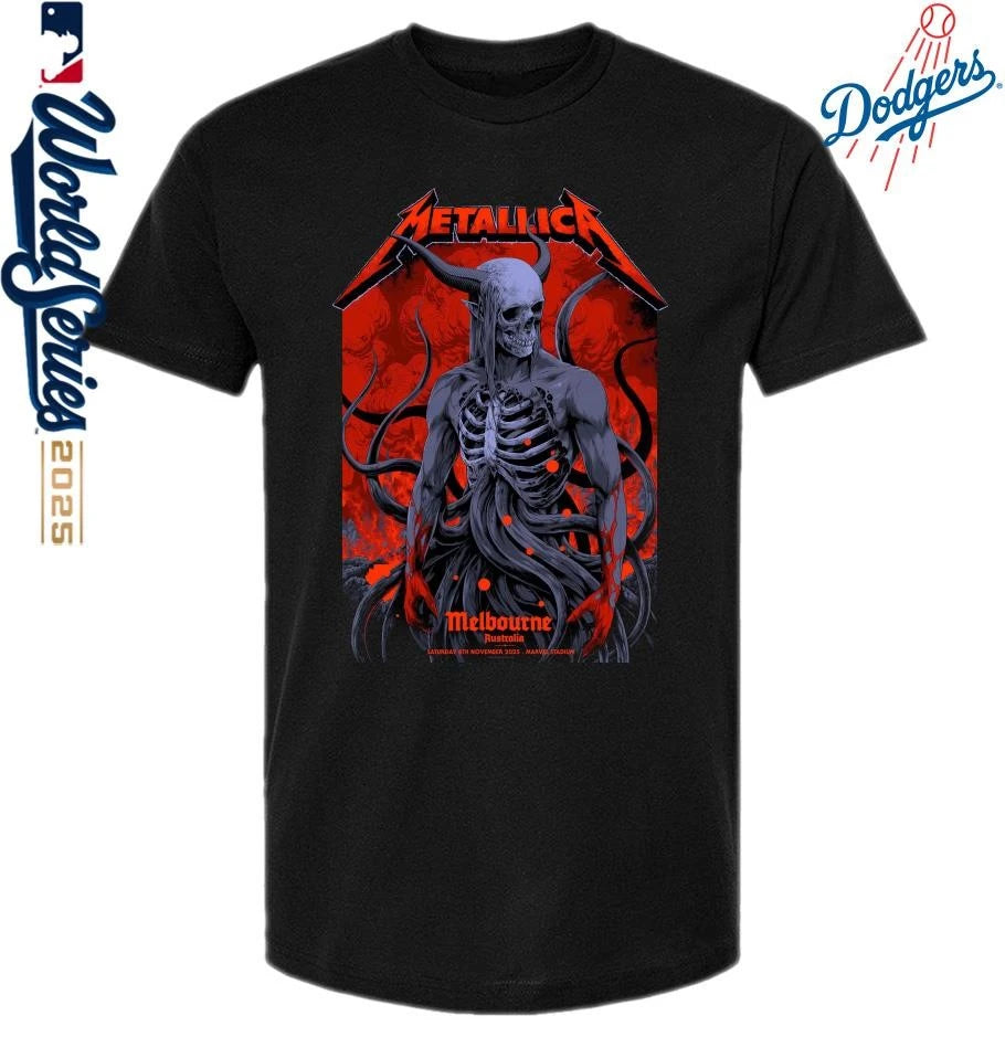Official Metallica Ken Taylor’s M72 Melbourne Pop-Up Shop exclusive poster Merch T-Shirt