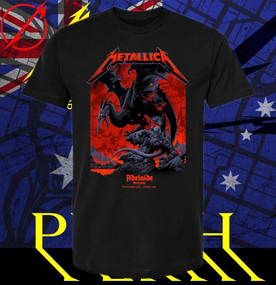 Official Metallica M72 Adelaide Australia November 5, 2025 Pop-Up Shop Official T-Shirt