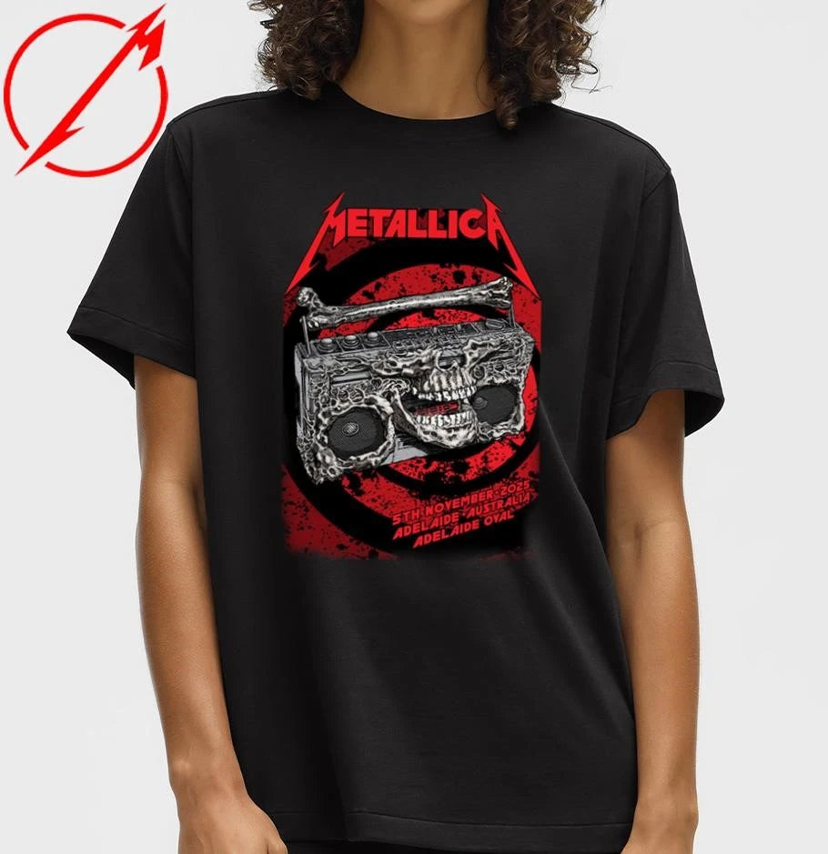 Official Metallica M72 Adelaide Poster By Glenn Smith T-shirt