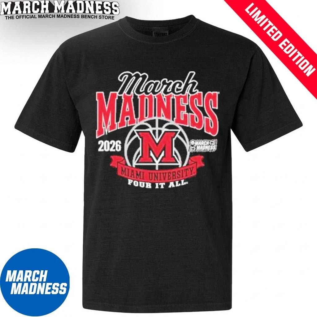 Official Miami RedHawks 2026 NCAA Women’s March Madness Bound Shirt