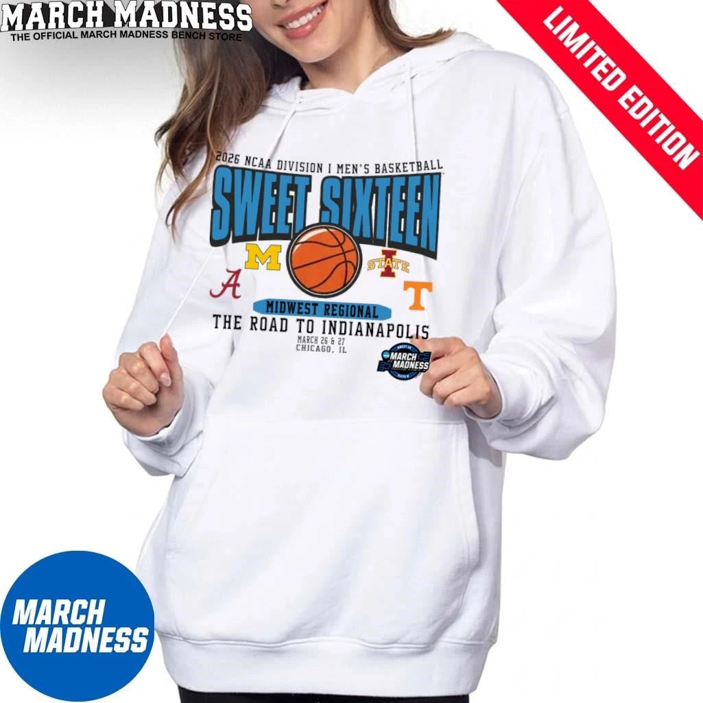 Official Midwest Regional Teams 2026 NCAA Division I Men’s Basketball Sweet Sixteen T-Shirt