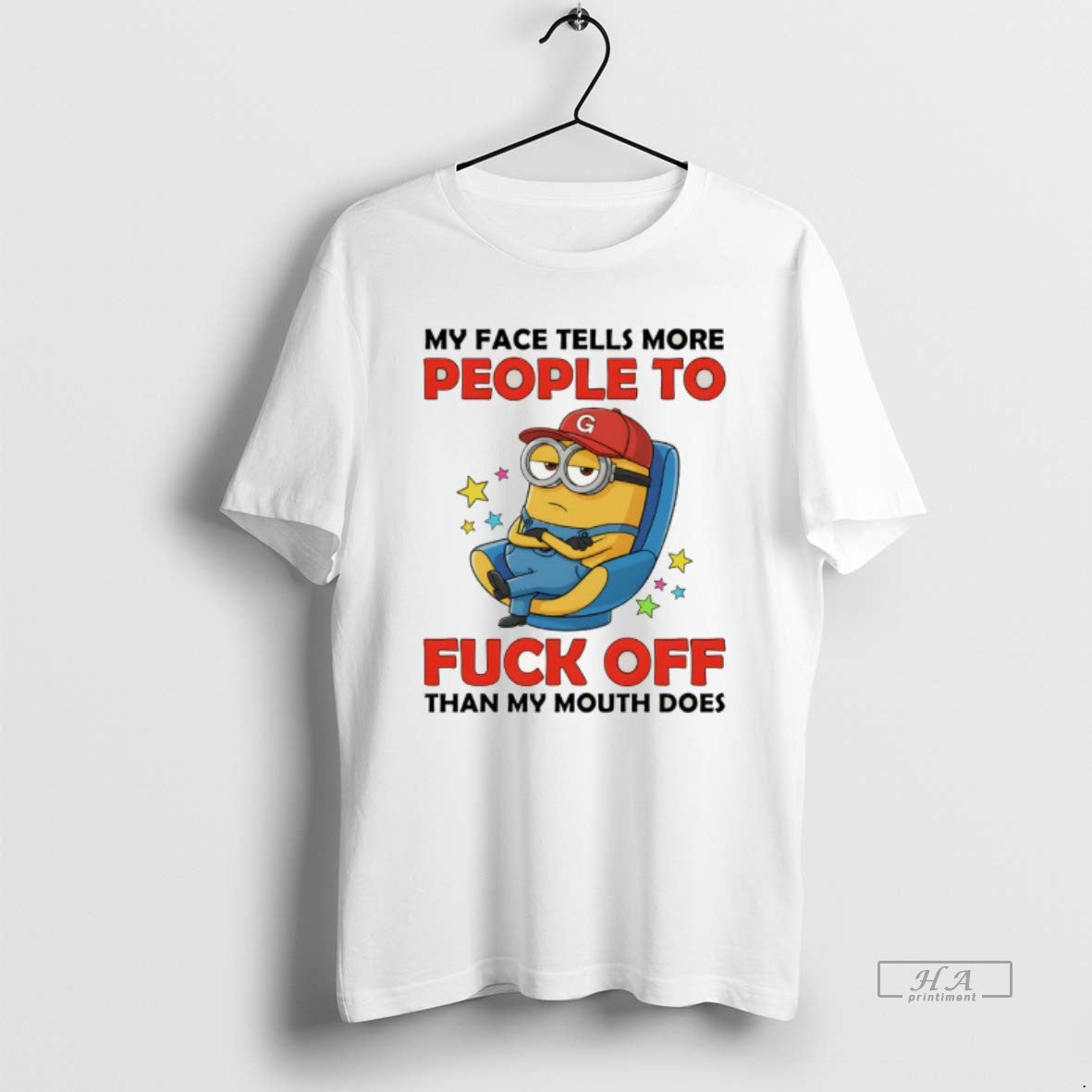 Official Minion My Face Tells More People To Fuck Off Than My Mouth Does T-Shirts, Hoodie, Sweatshirt | HypeCrazeTee.com