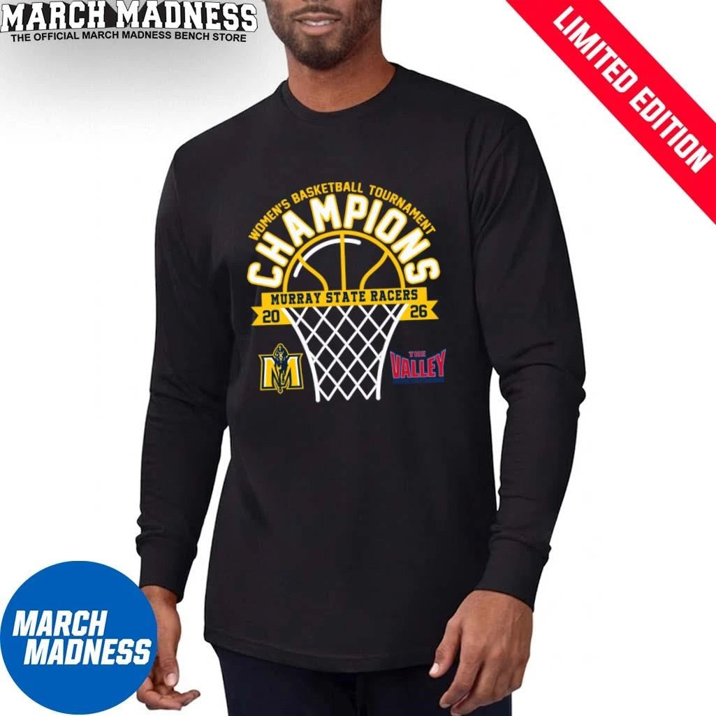 Official Murray State Racers 2026 Missouri Valley Conference Women’s Basketball Tournament Champions Shirt