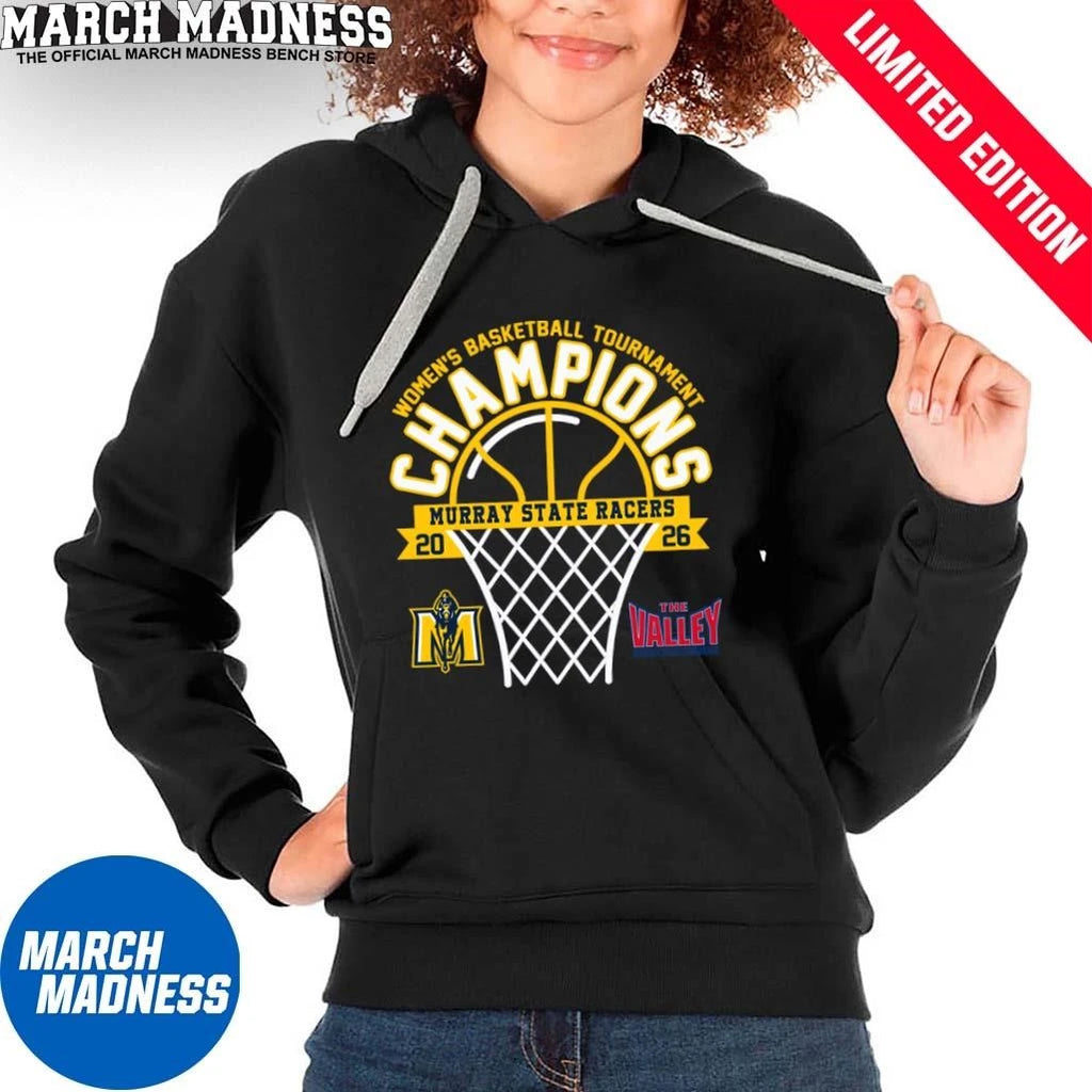 Official Murray State Racers 2026 Missouri Valley Conference Women’s Basketball Tournament Champions Shirt