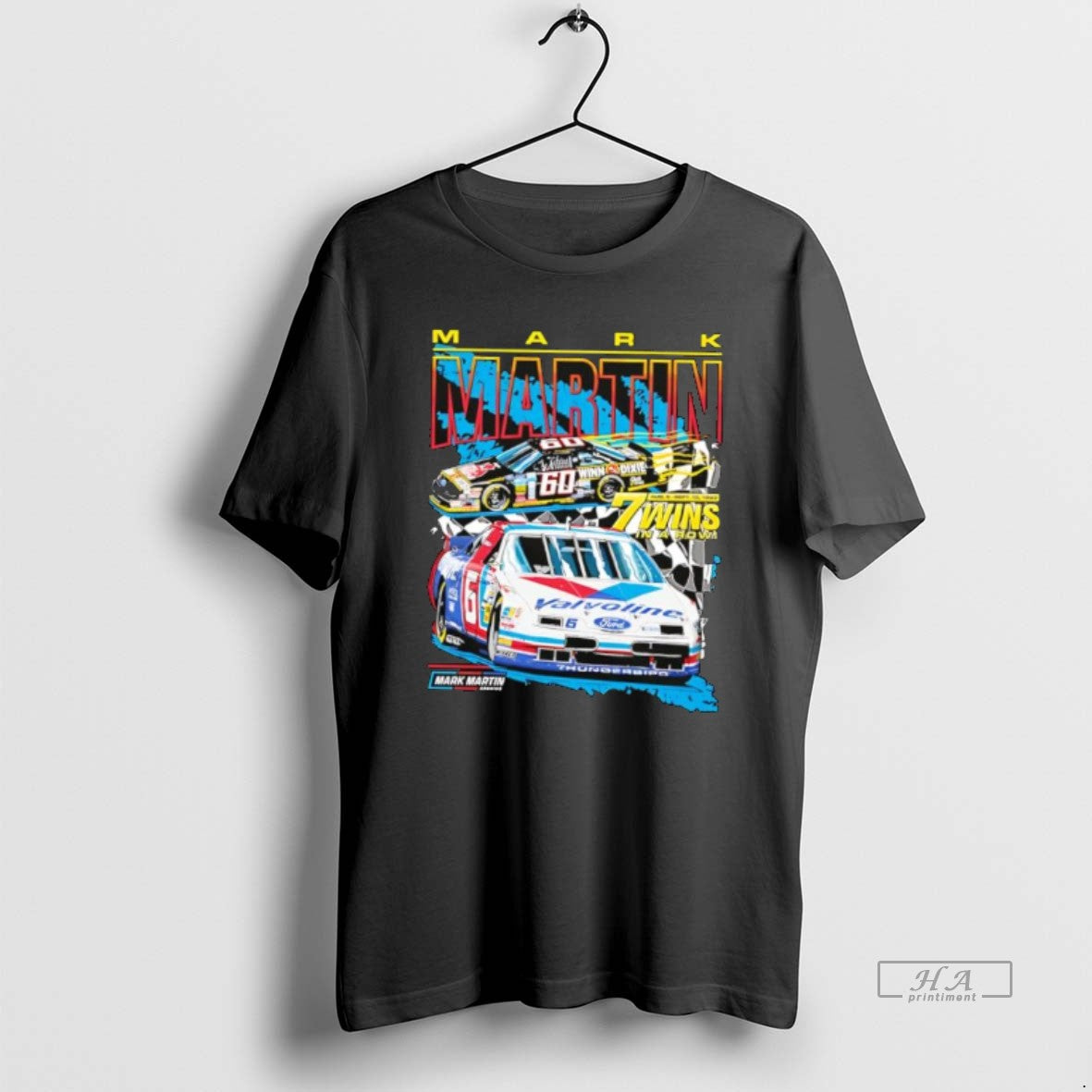 Official Nascar Mark Martin The Kid 7 Wins In A Row Graphic T-Shirts, Hoodie, Sweatshirt | HypeCrazeTee.com