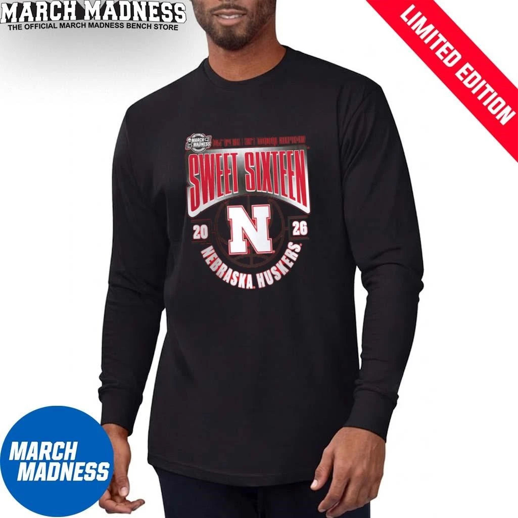 Official Nebraska Huskers Sweet 16 NCAA DI Men’s Basketball Tournament March Madness 2026 T-Shirt