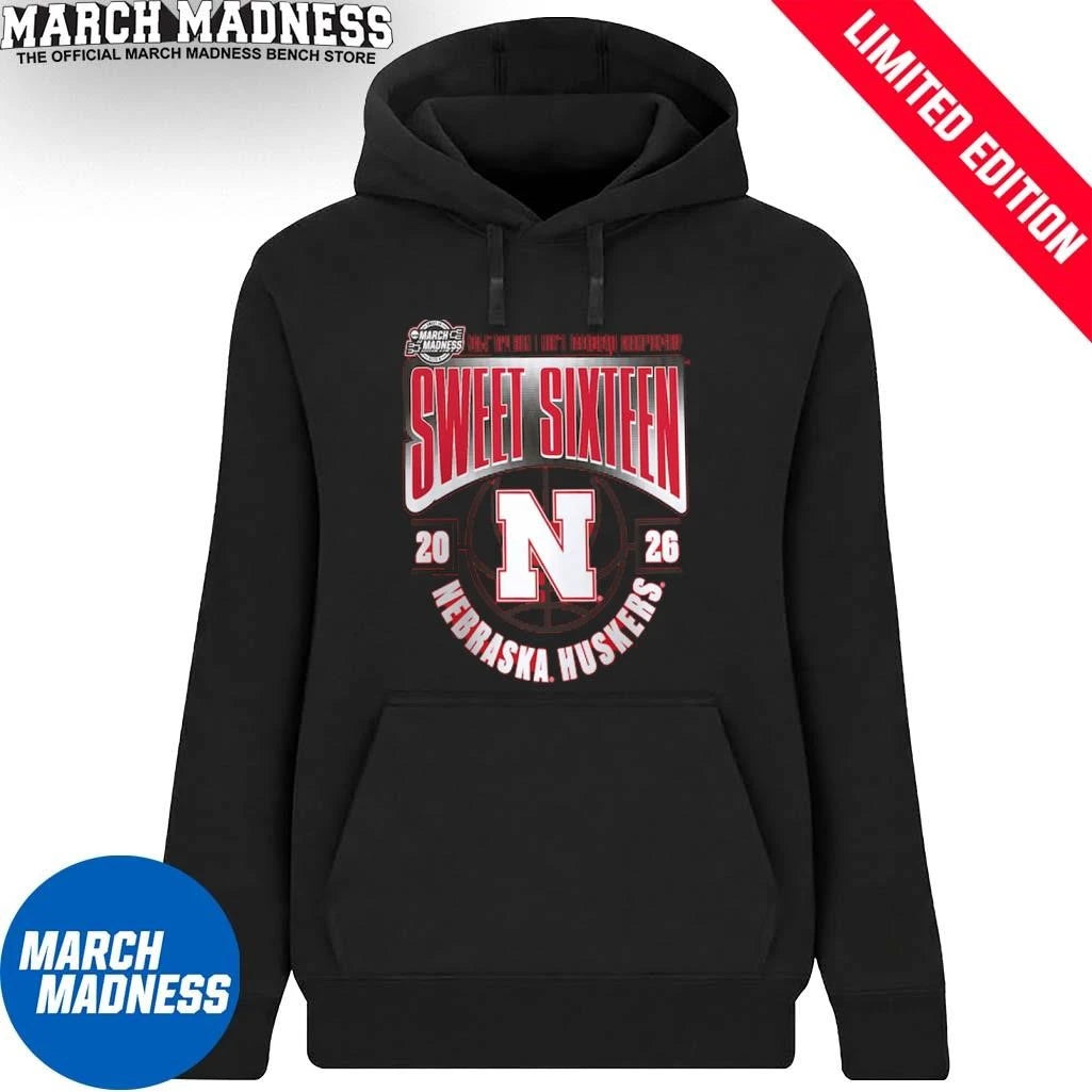 Official Nebraska Huskers Sweet 16 NCAA DI Men’s Basketball Tournament March Madness 2026 T-Shirt