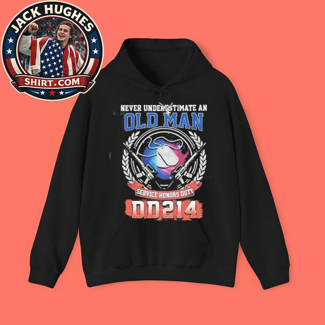 Official Never Underestimate An Old Man Dd214 Service Honors Duty Shirt
