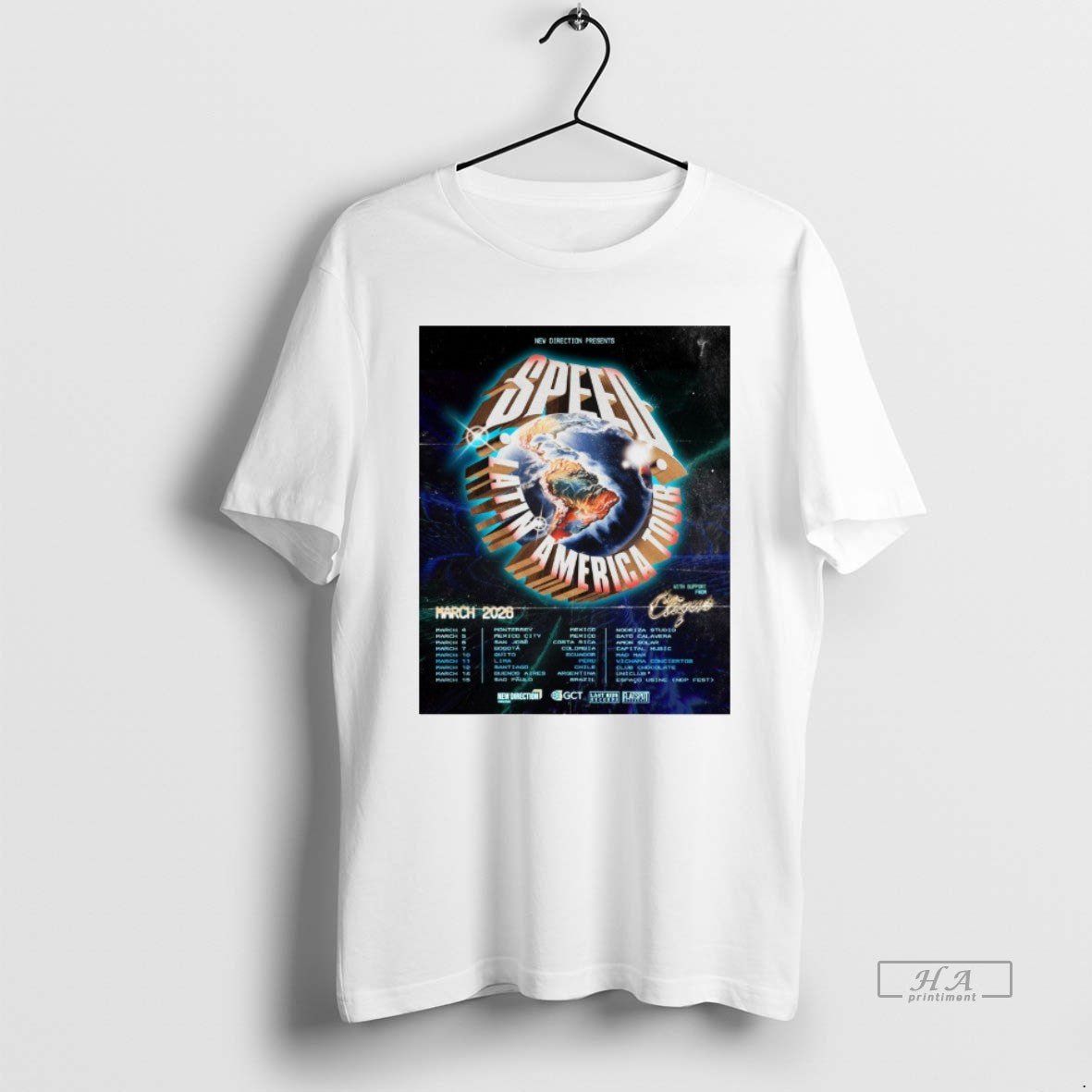 Official New Direction Presents Speed Latin America Tour March 4 15 2026 T-Shirts, Hoodie, Sweatshirt | HypeCrazeTee.com