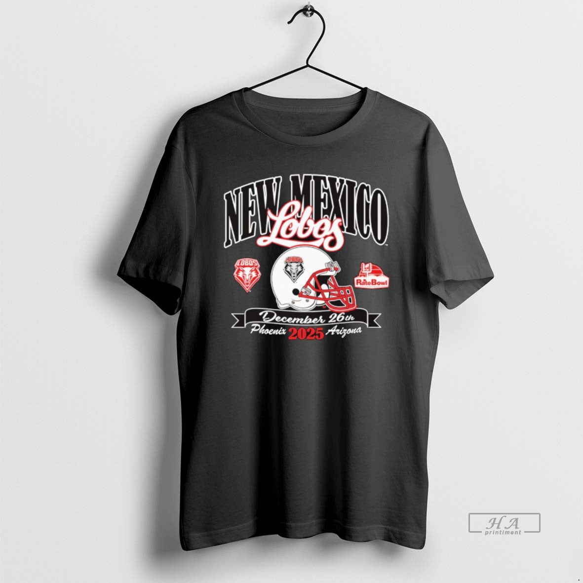 Official New Mexico Lobos 2025 Rate Bowl December 26th Phoenix Arizona Helmet T-Shirts, Hoodie, Sweatshirt | HypeCrazeTee.com