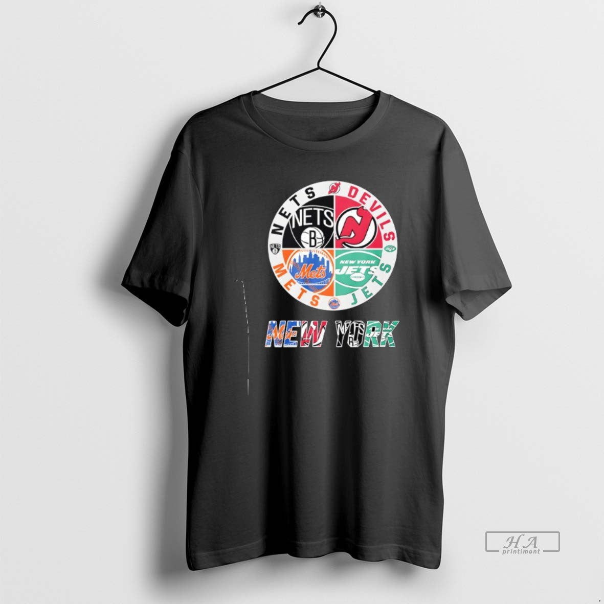 Official New York Mets New York Jets Brooklyn Nets And New Jersey Devils Mashup Logo T-Shirts, Hoodie, Sweatshirt