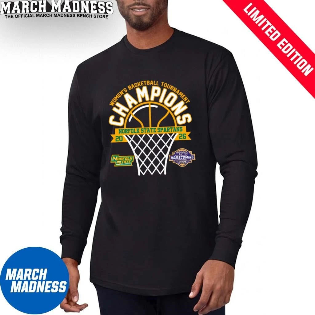 Official Norfolk State Spartans 2026 MEAC Women’s Basketball Tournament Champions Shirt