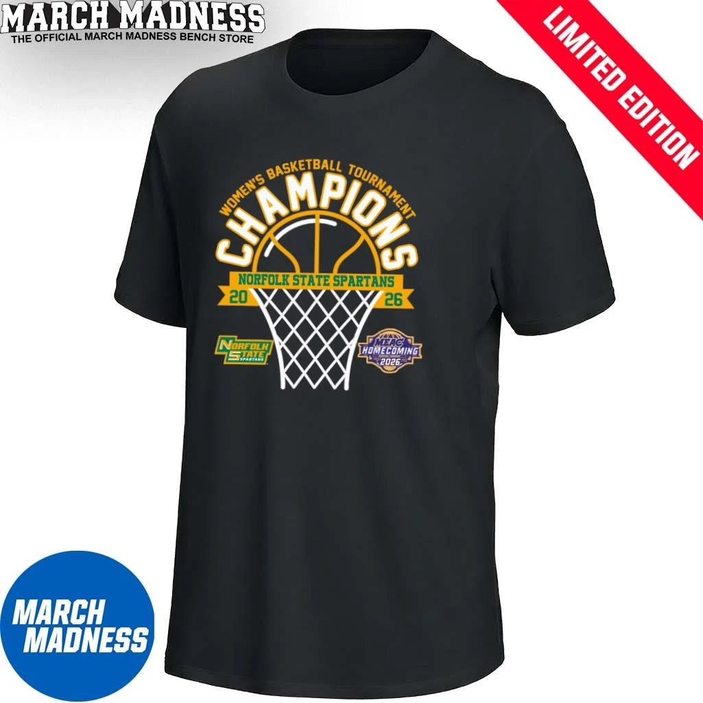 Official Norfolk State Spartans 2026 MEAC Women’s Basketball Tournament Champions Shirt