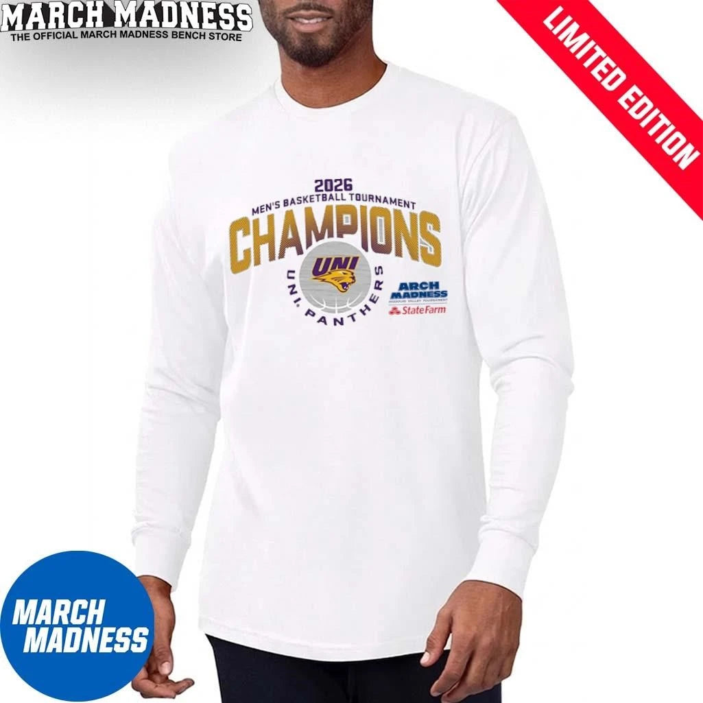 Official Northern Iowa Panthers MVC Men’s Basketball Tournament Champions T-Shirt