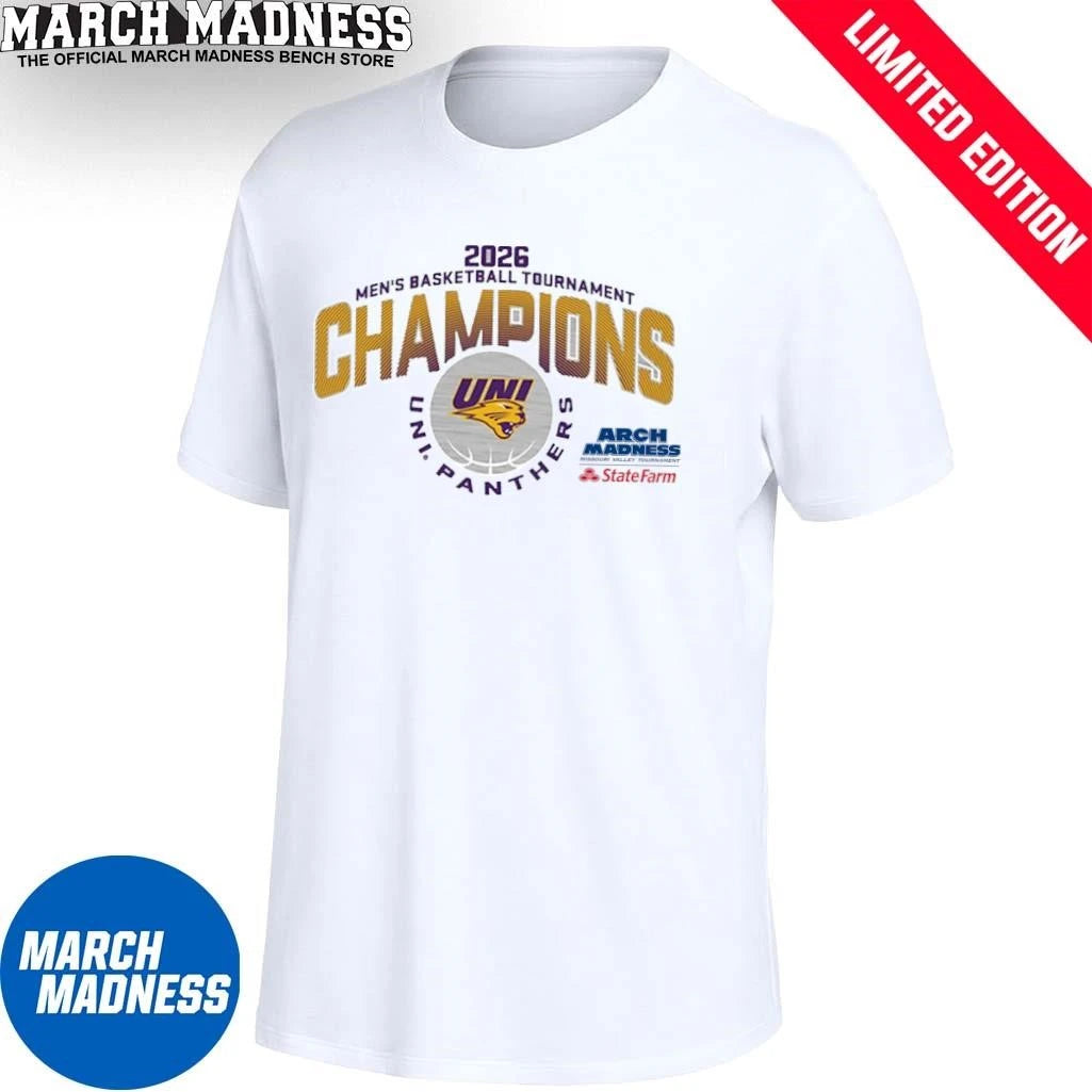 Official Northern Iowa Panthers MVC Men’s Basketball Tournament Champions T-Shirt