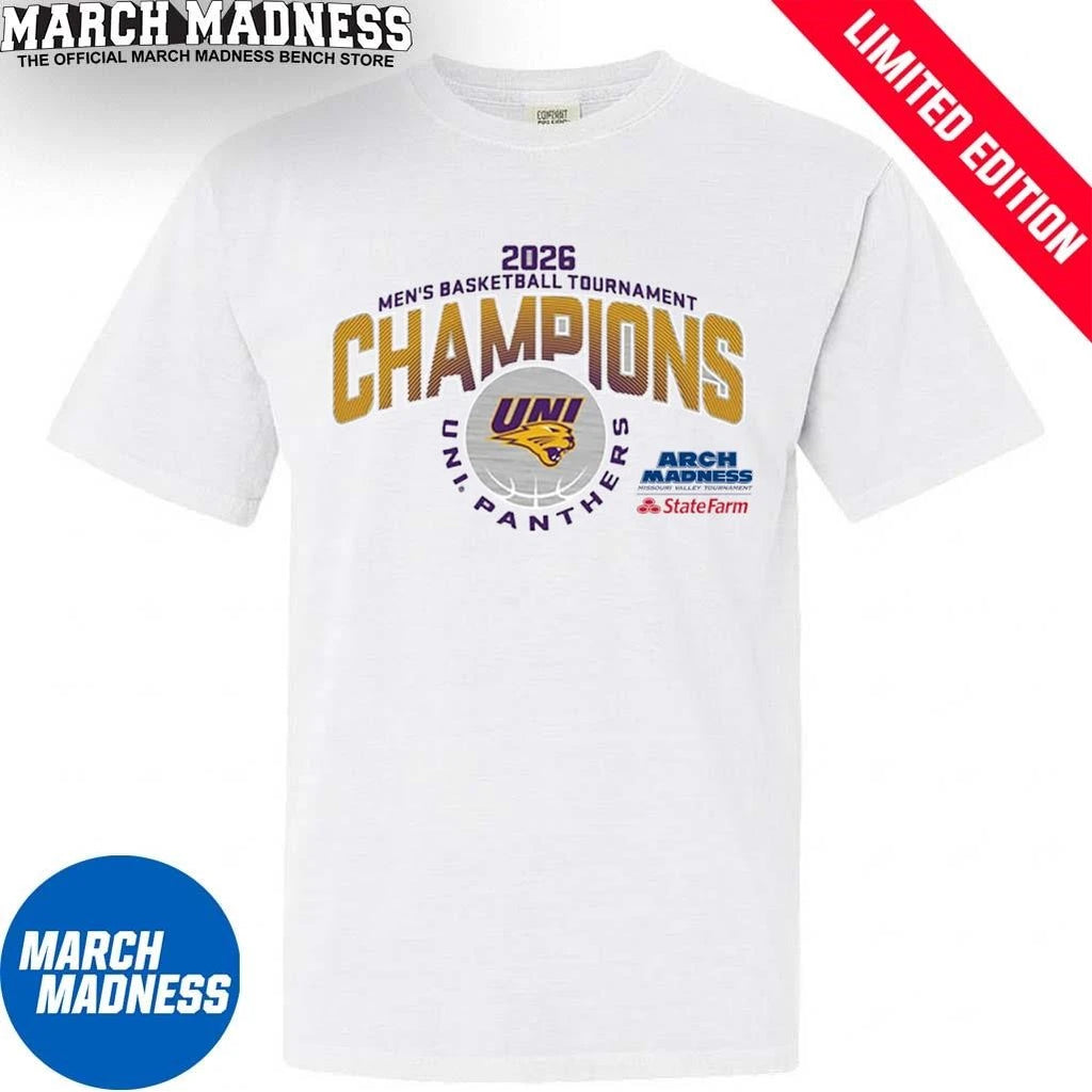 Official Northern Iowa Panthers MVC Men’s Basketball Tournament Champions T-Shirt