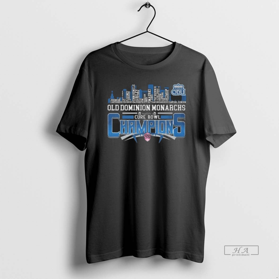 Official Old Dominion Monarchs 2025 Staffdna Cure Bowl Champions City Skylines T-Shirts, Hoodie, Sweatshirt
