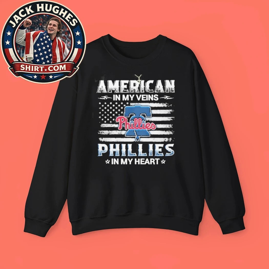 Official Philadelphia Phillies American In My Veins Liberty Bell Pride Shirt