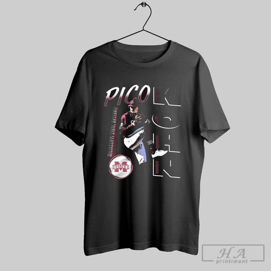 Official Pico Kohn Illustrated Mississippi State Bulldogs Baseball Ncaa 2025 Graphic T Shirt