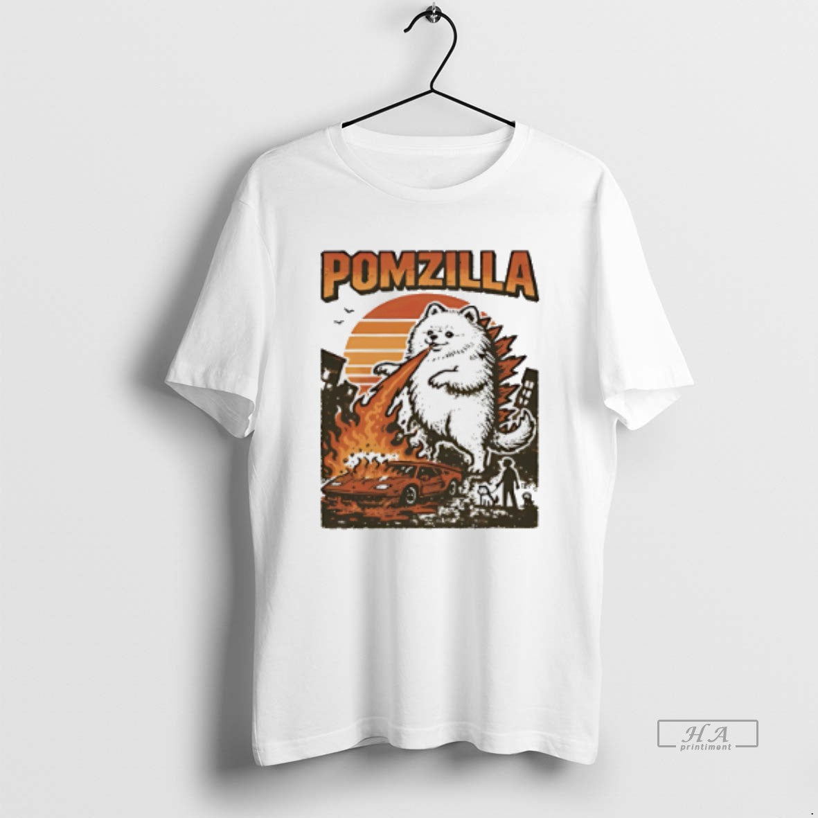 Official Pomeranian Godzilla Funny T-Shirts, Hoodie, Sweatshirt | HypeCrazeTee.com