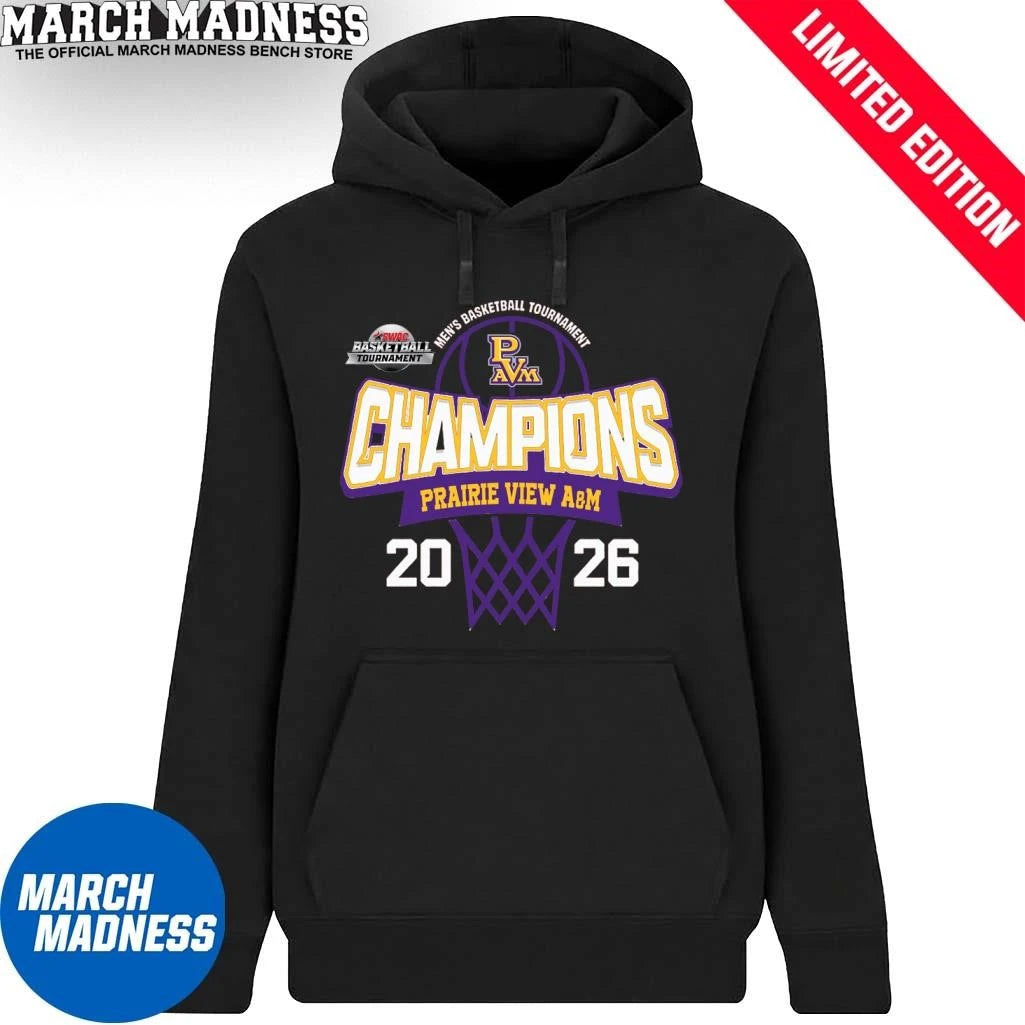 Official Prairie View A&amp;M Panthers 2026 SWAC Men’s Basketball Tournament Champions Shirt
