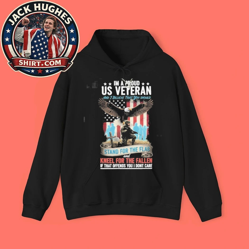 Official Proud Us Veteran Stand For The Flag Kneel For The Fallen Shirt