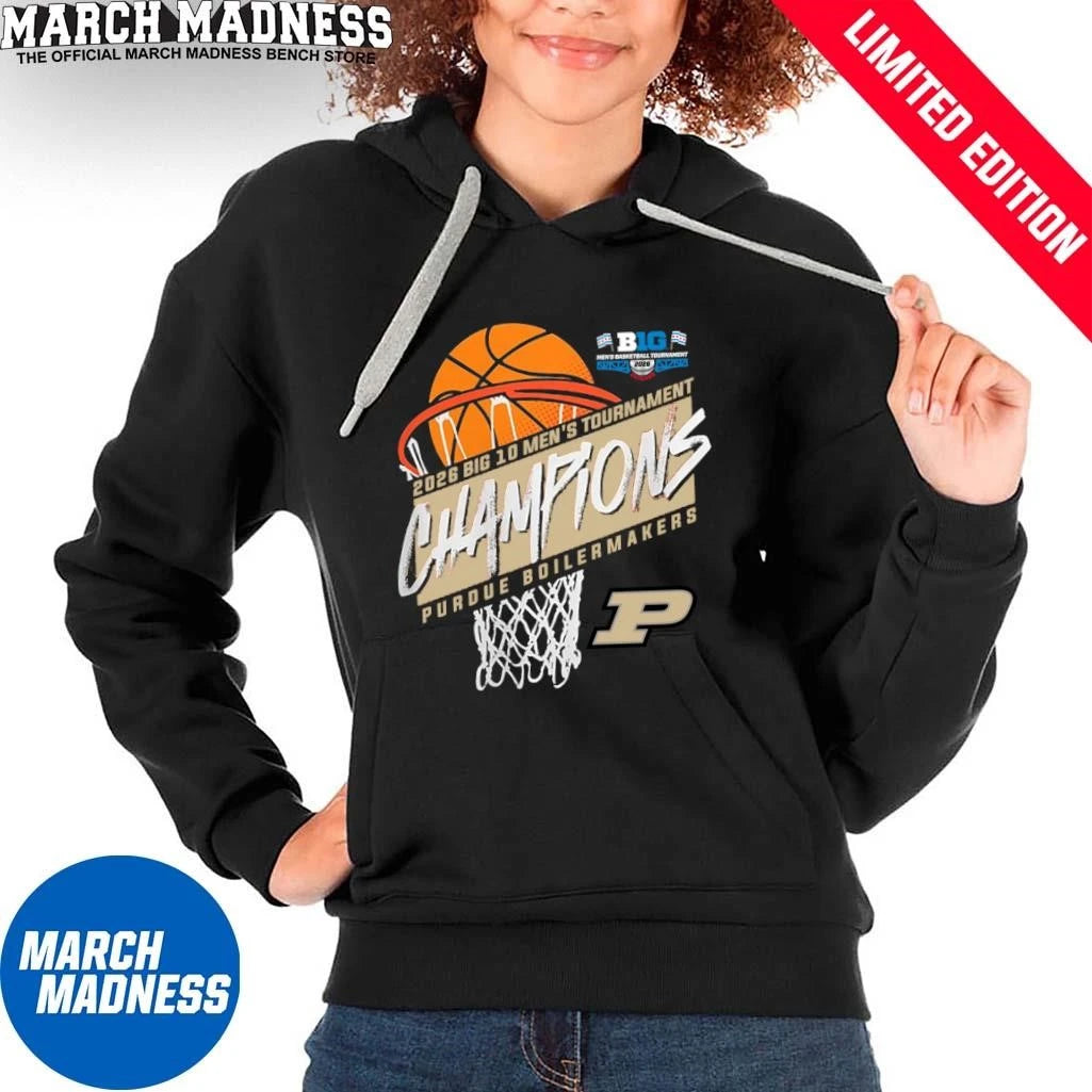 Official Purdue Men’s Basketball Big 10 Tournament Champions Basket T-Shirt