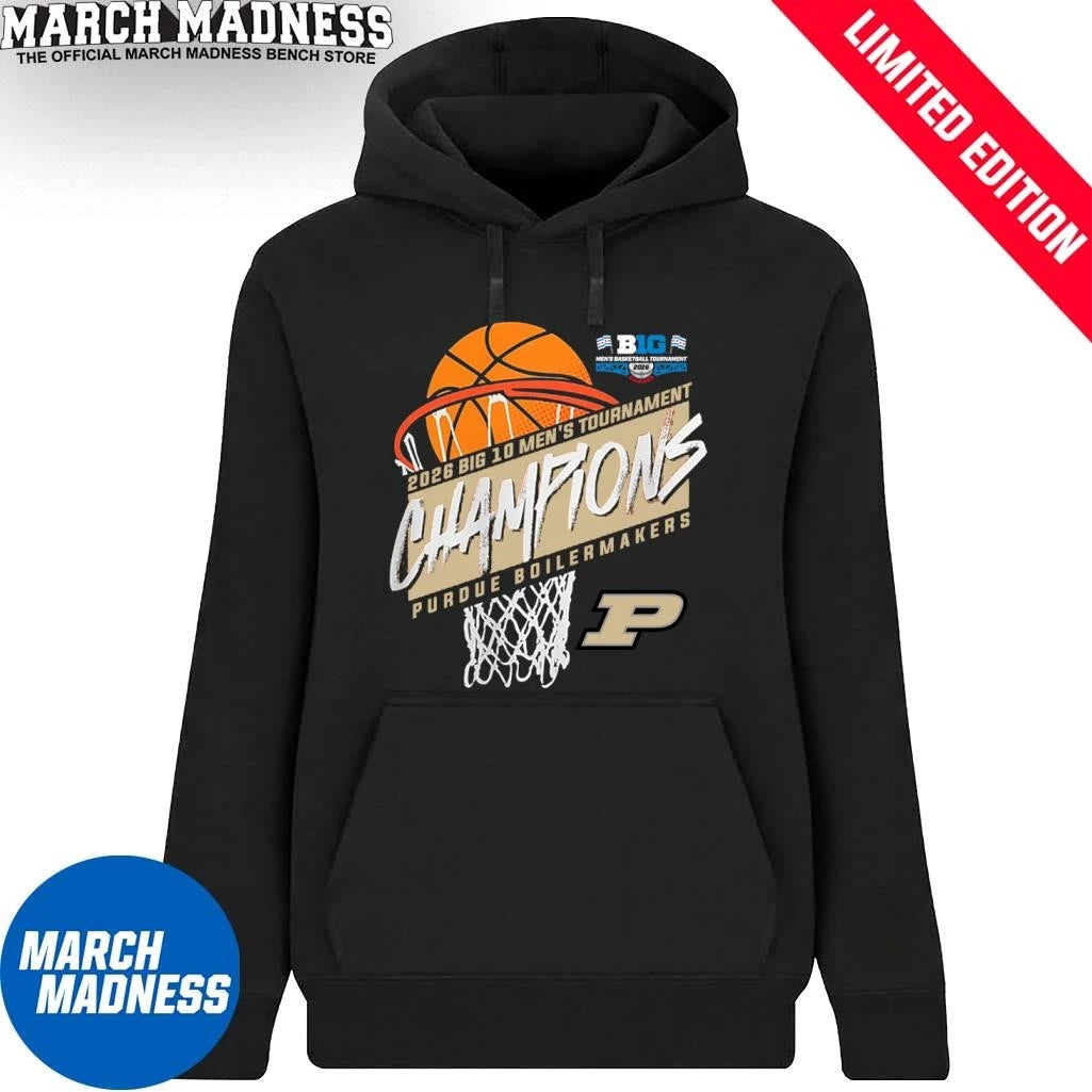 Official Purdue Men’s Basketball Big 10 Tournament Champions Basket T-Shirt
