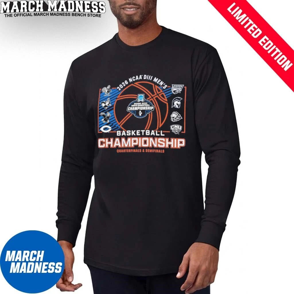 Official Quarterfinals, Semifinals 2026 NCAA Division III Men’s Basketball Championship T-Shirt