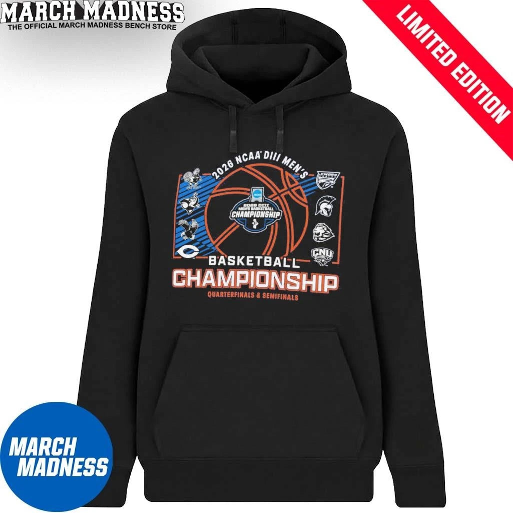 Official Quarterfinals, Semifinals 2026 NCAA Division III Men’s Basketball Championship T-Shirt