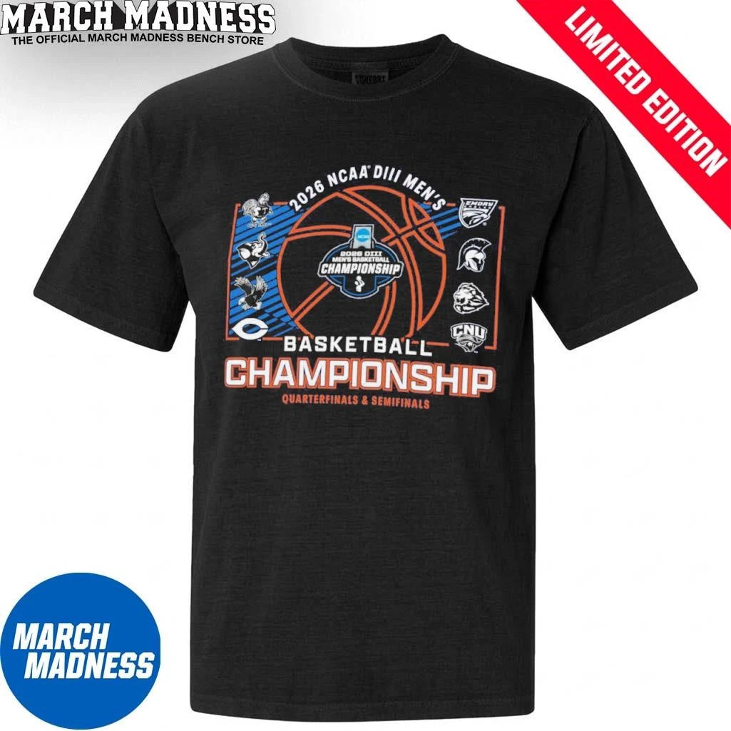 Official Quarterfinals, Semifinals 2026 NCAA Division III Men’s Basketball Championship T-Shirt