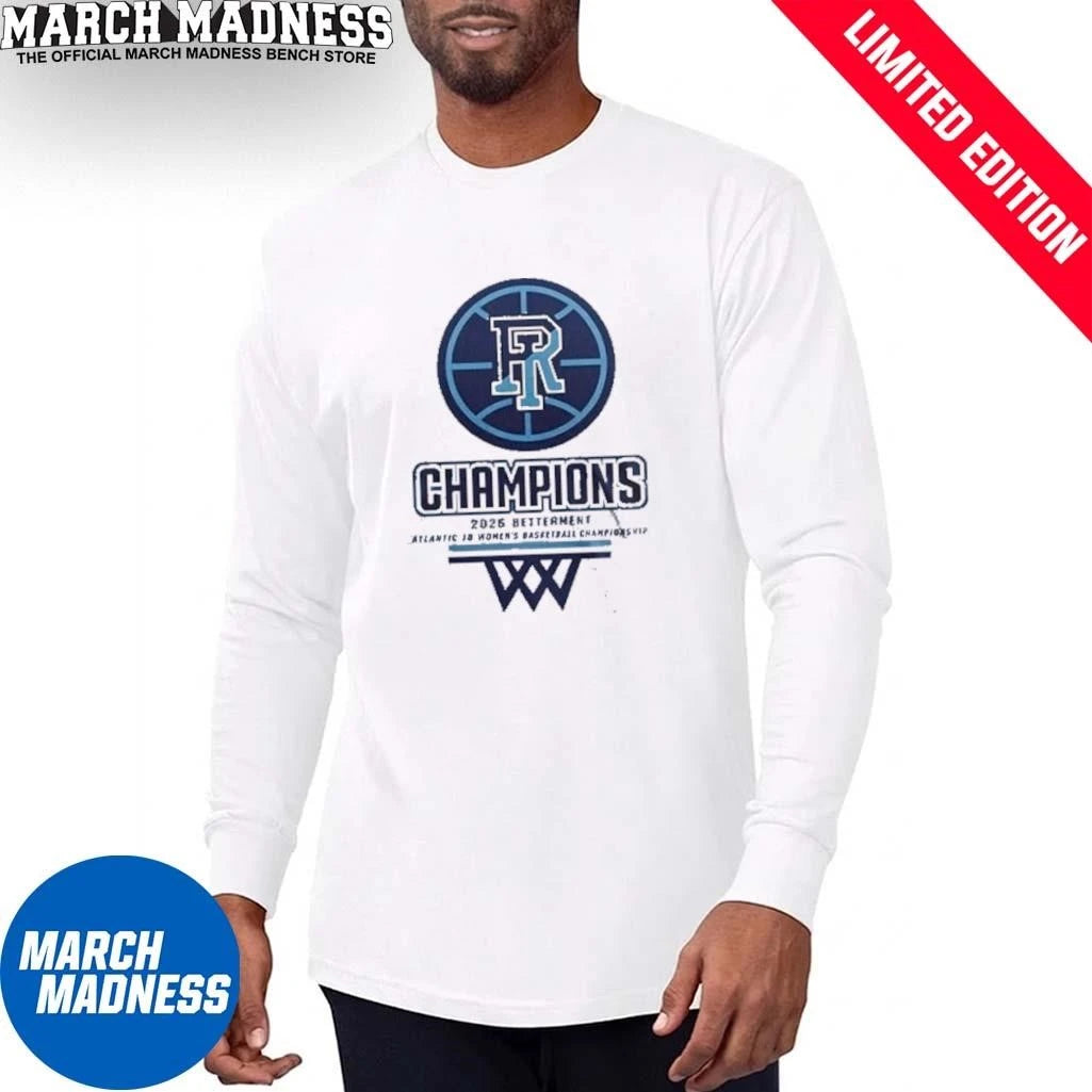 Official Rhode Island Women’s Basketball 2026 A-10 Conference Tournament Champions T-shirt